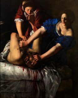 "Judith beheads Holofernes" of female artist Artemisia Gentilschi
