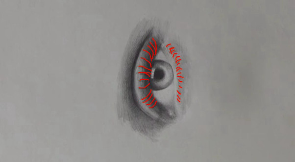 augen zeichnen- wimpern